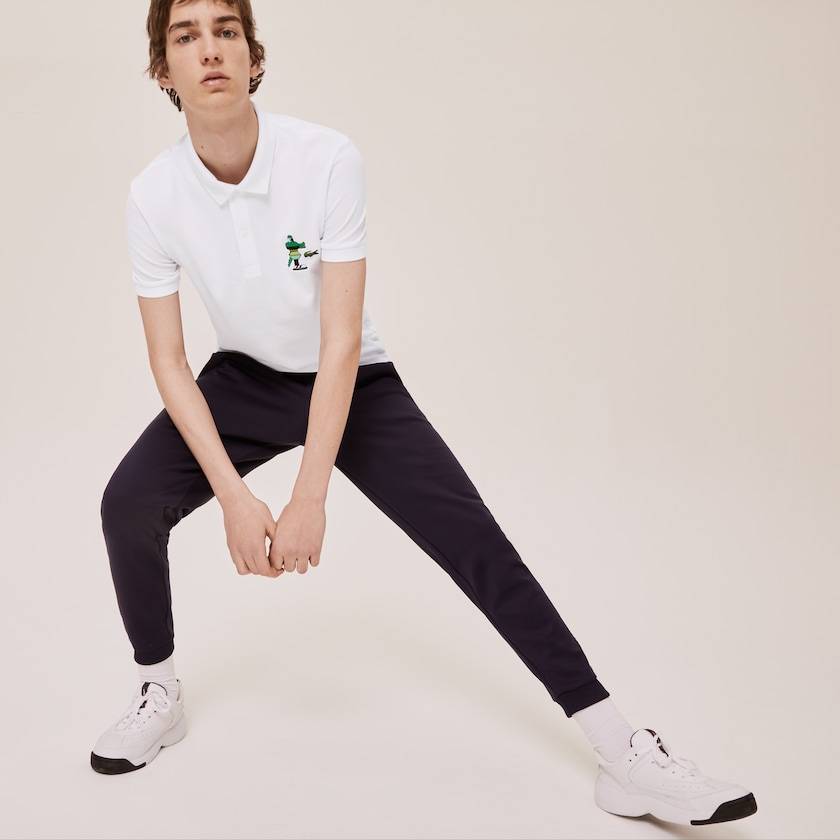 Camisa Polo Branco Feminino Lacoste x Jeremyville Design Classic Fit MI0-31933Y9