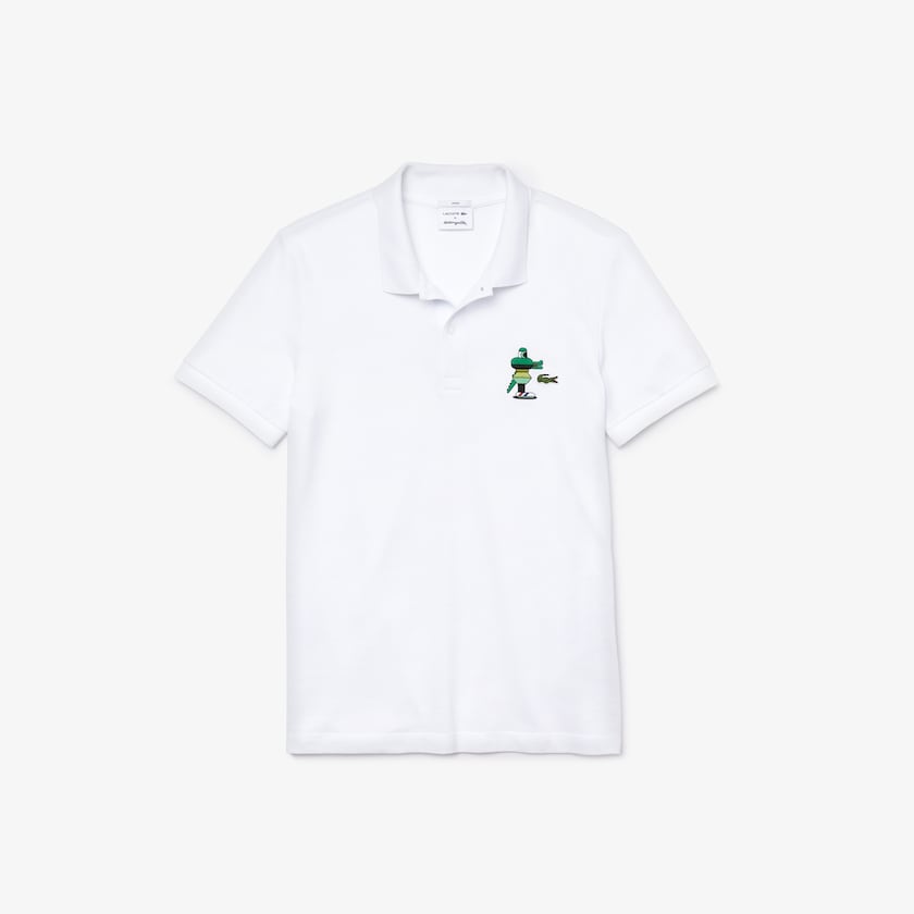 Camisa Polo Branco Feminino Lacoste x Jeremyville Design Classic Fit MI0-31933Y9