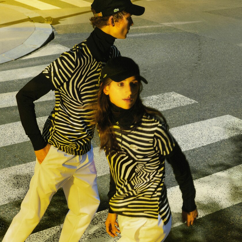 Camisa Polo Branco Feminino Lacoste x National Geographic Animal Print Piqué ZH0-18611C8