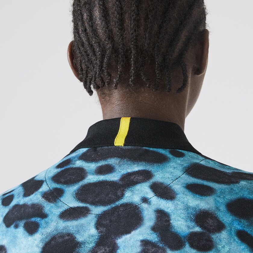 Camisa Polo Branco Feminino Lacoste x National Geographic Animal Print Piqué KG6-50175W7