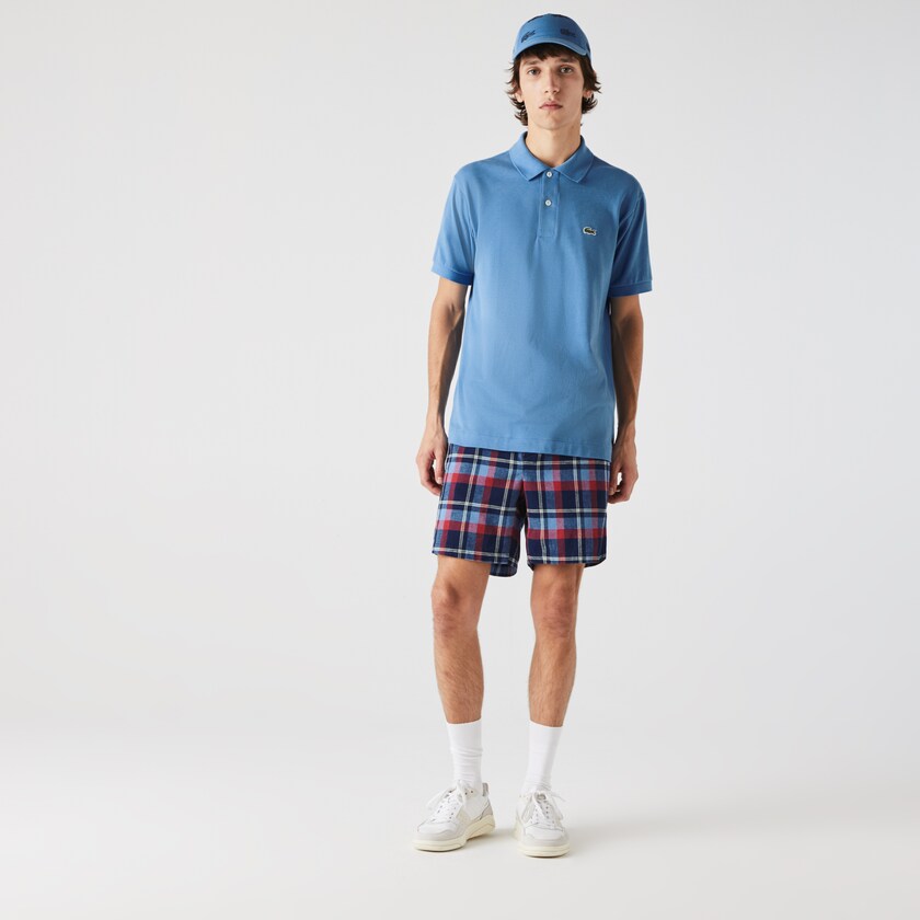 Camisas Azuis Masculino Lacoste Classic Fit L.12.12 Polo CS7-65906L6