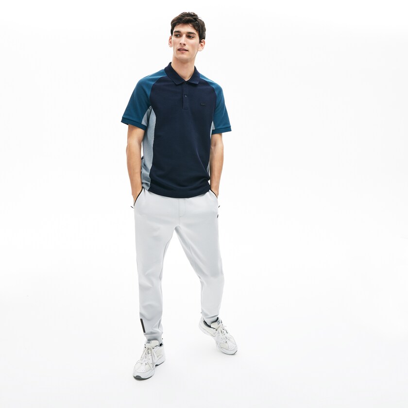 Camisas Azul Marinho Azuis Cinzentas Azul Marinho Azuis Masculino Lacoste Colorblock Piqué Polo IZ2-37673L8