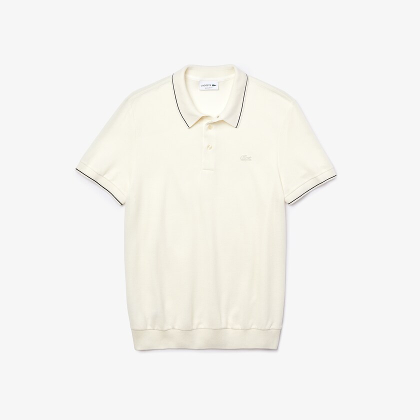 Camisas Branco Pretas Masculino Lacoste Cotton-Silk Piqué Polo FZ6-02280E0