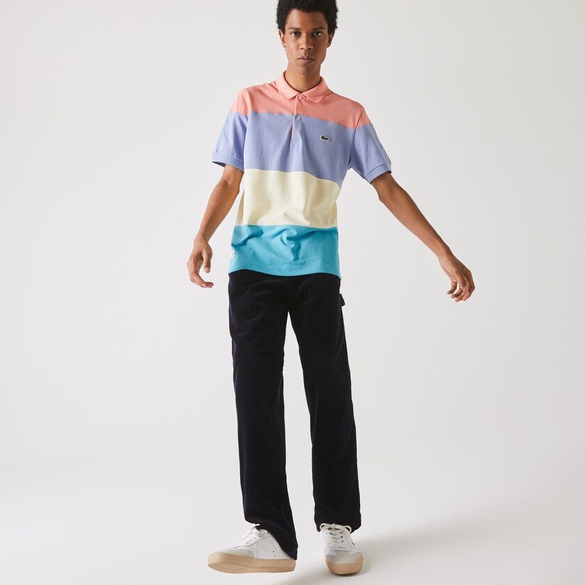 Camisas Turquesa Amarelas Roxo Rosa Masculino Lacoste Fresh And Light Cotton Piqué Classic Fit Polo ZI3-90819A4