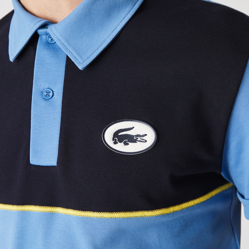 Camisas Azuis Azul Marinho Azuis Masculino Lacoste Heritage Slim Fit Stretch Cotton Piqué Polo RR2-37053P7