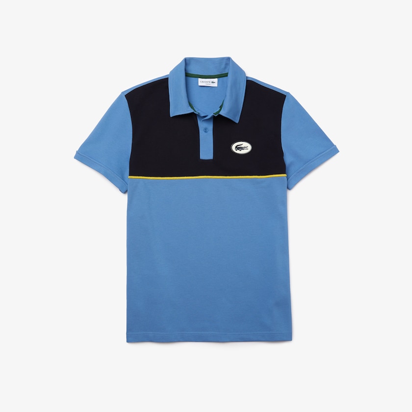 Camisas Azuis Azul Marinho Azuis Masculino Lacoste Heritage Slim Fit Stretch Cotton Piqué Polo RR2-37053P7