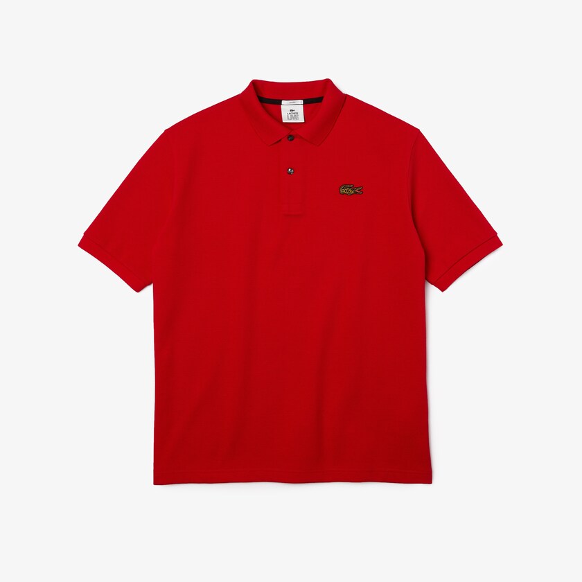 Camisas Vermelhas Masculino Lacoste LIVE Loose Fit Cotton Piqué Polo IG1-60636L3