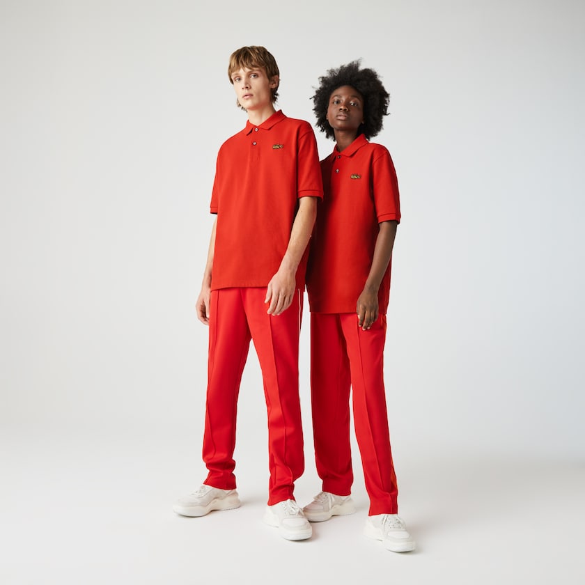 Camisas Vermelhas Masculino Lacoste LIVE Loose Fit Cotton Piqué Polo IG1-60636L3