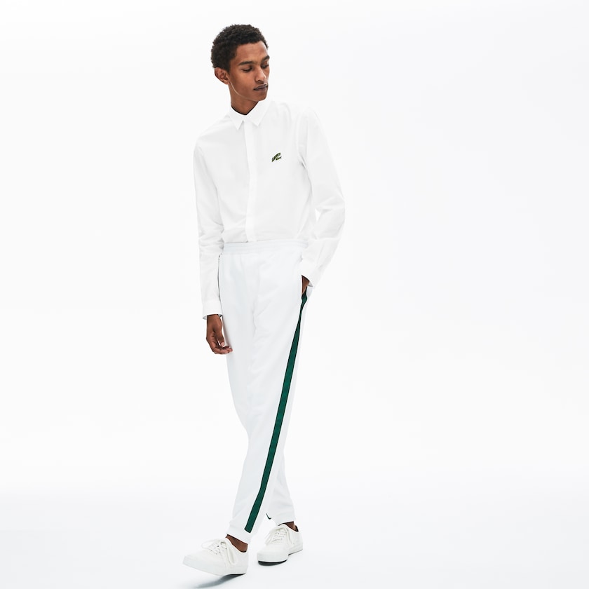 Camisas Branco Masculino Lacoste Regular Fit Badge Logo YW0-44844H5