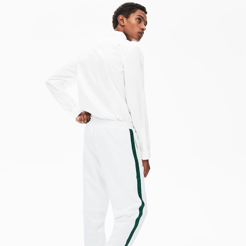 Camisas Branco Masculino Lacoste Regular Fit Badge Logo YW0-44844H5