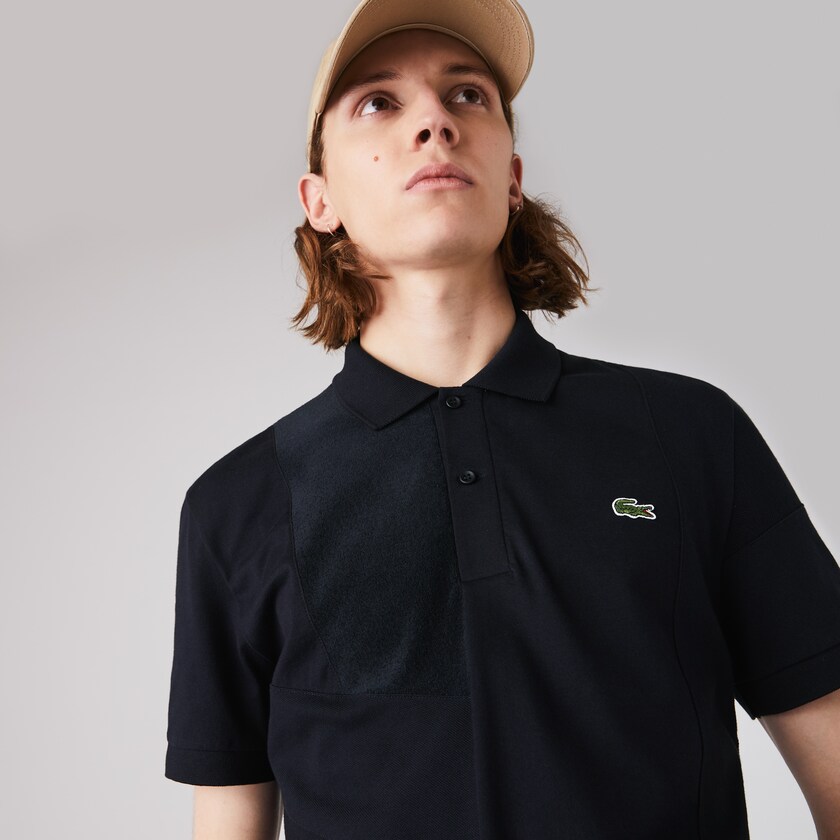 Camisas Azul Marinho Azuis Masculino Lacoste Regular Fit Colourblock Stretch Piqué Polo IL1-95609T1