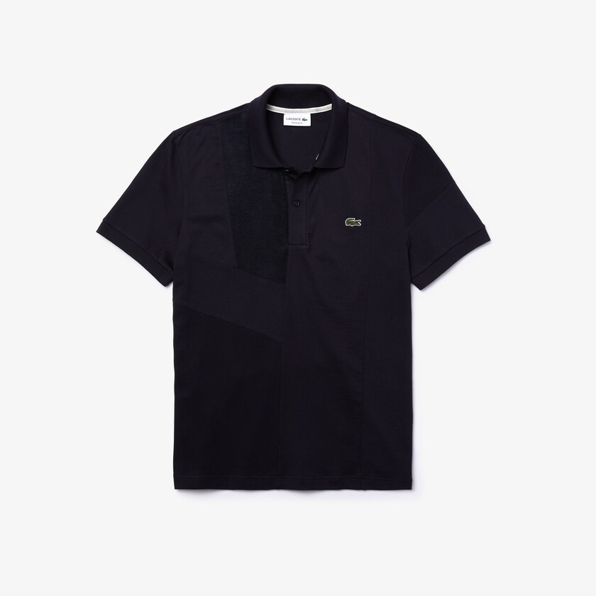 Camisas Azul Marinho Azuis Masculino Lacoste Regular Fit Colourblock Stretch Piqué Polo IL1-95609T1