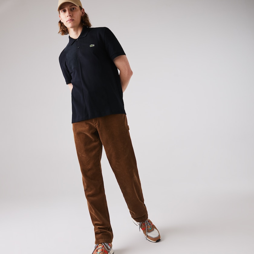 Camisas Azul Marinho Azuis Masculino Lacoste Regular Fit Colourblock Stretch Piqué Polo IL1-95609T1
