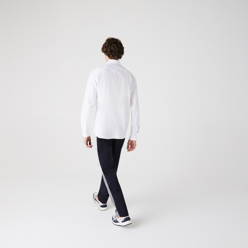 Camisas Branco Masculino Lacoste Regular Fit Cotton Oxford VL3-30983R4