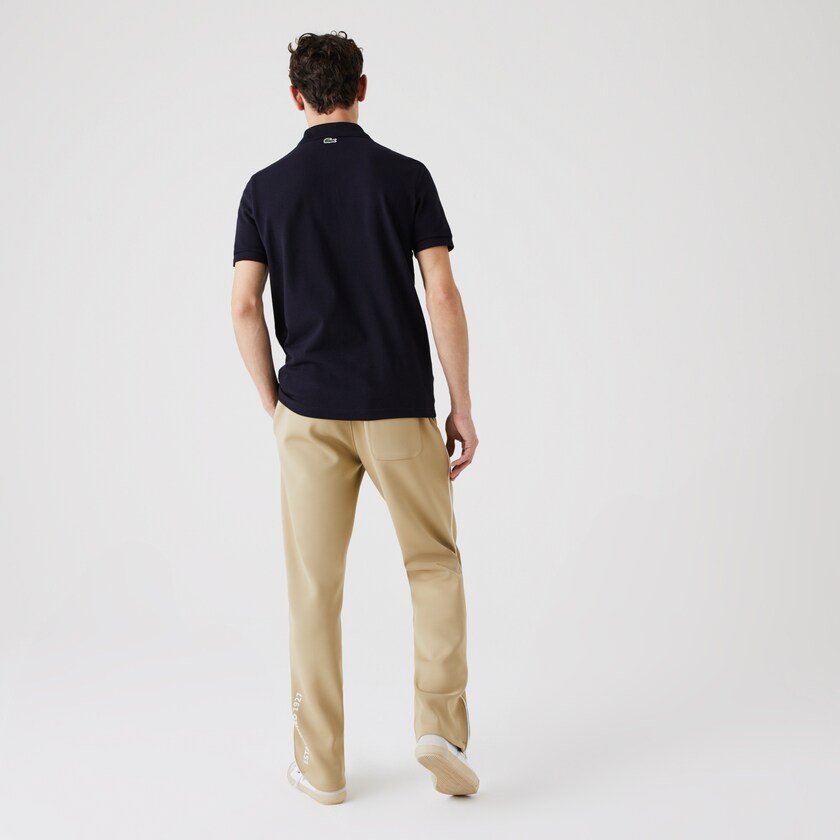 Camisas Azul Marinho Azuis Masculino Lacoste Regular Fit Crocodile Badge Cotton Piqué Polo AF7-84828U0