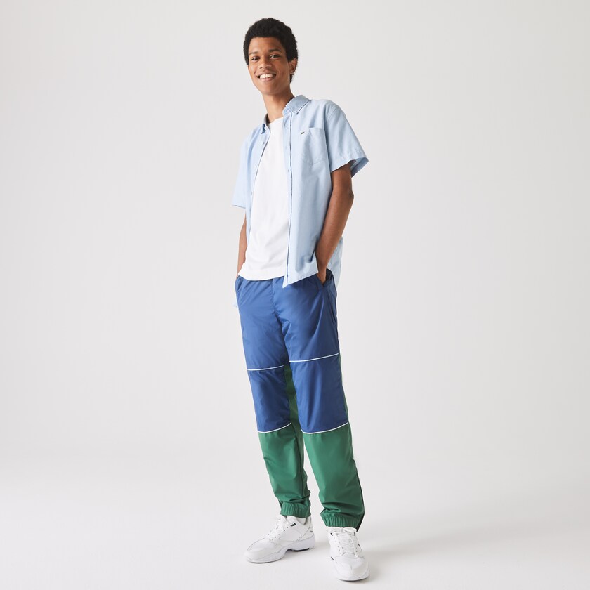 Camisas Luz Azuis Masculino Lacoste Regular Fit Oxford Cotton BA1-74867R9