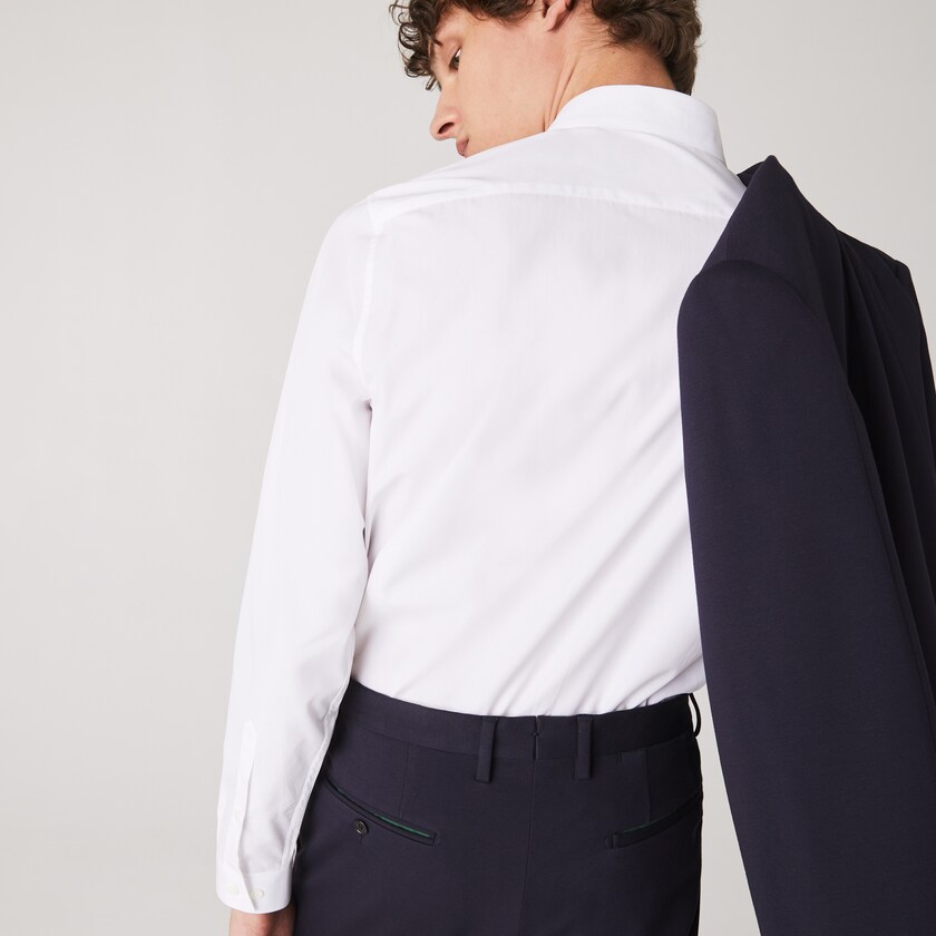 Camisas Branco Masculino Lacoste Regular Fit Premium Cotton Poplin KU6-98019D3