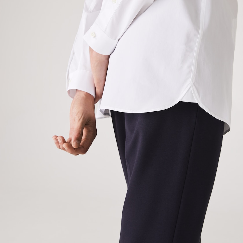 Camisas Branco Masculino Lacoste Regular Fit Premium Cotton Poplin KU6-98019D3