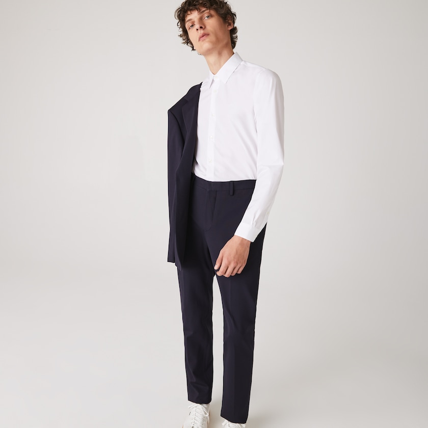 Camisas Branco Masculino Lacoste Regular Fit Premium Cotton Poplin KU6-98019D3