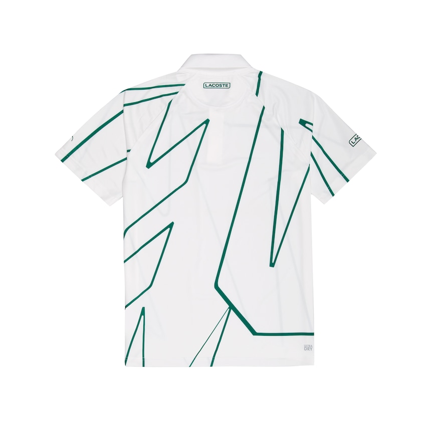 Camisas Branco Verdes Masculino Lacoste SPORT Novak Djokovic Printed Breathable Polo MW7-48414K6