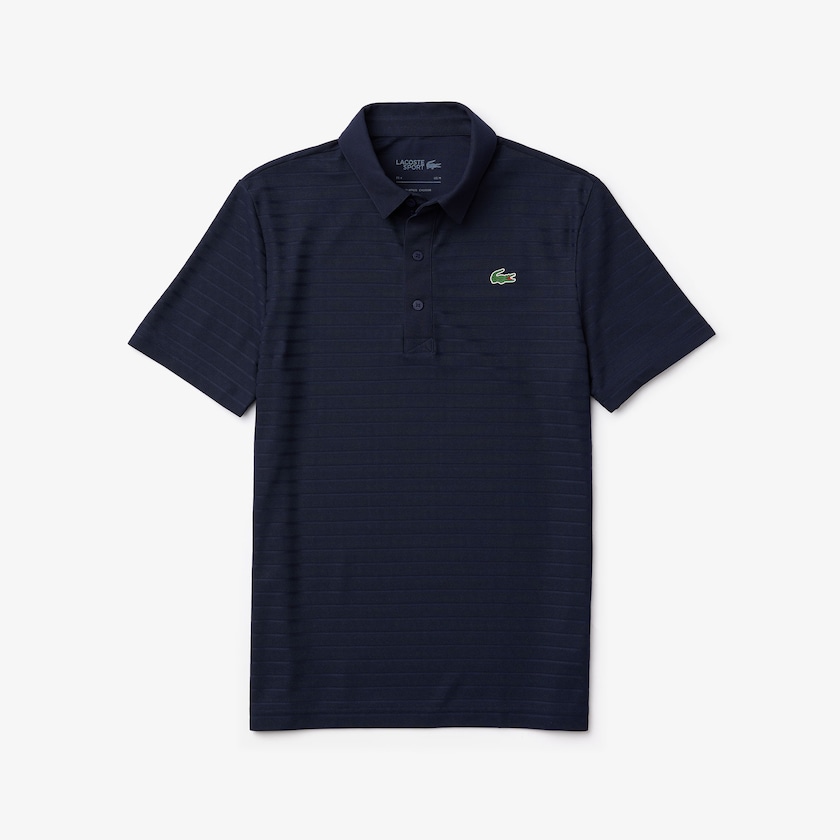 Camisas Azul Marinho Azuis Masculino Lacoste SPORT Textured Breathable Golf Polo ZV3-25362A2