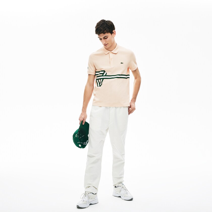 Camisas Luz Rosa Masculino Lacoste Stripe Print Polo ST5-26272P3