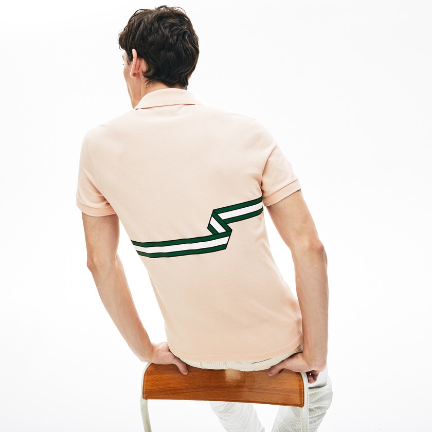 Camisas Luz Rosa Masculino Lacoste Stripe Print Polo ST5-26272P3