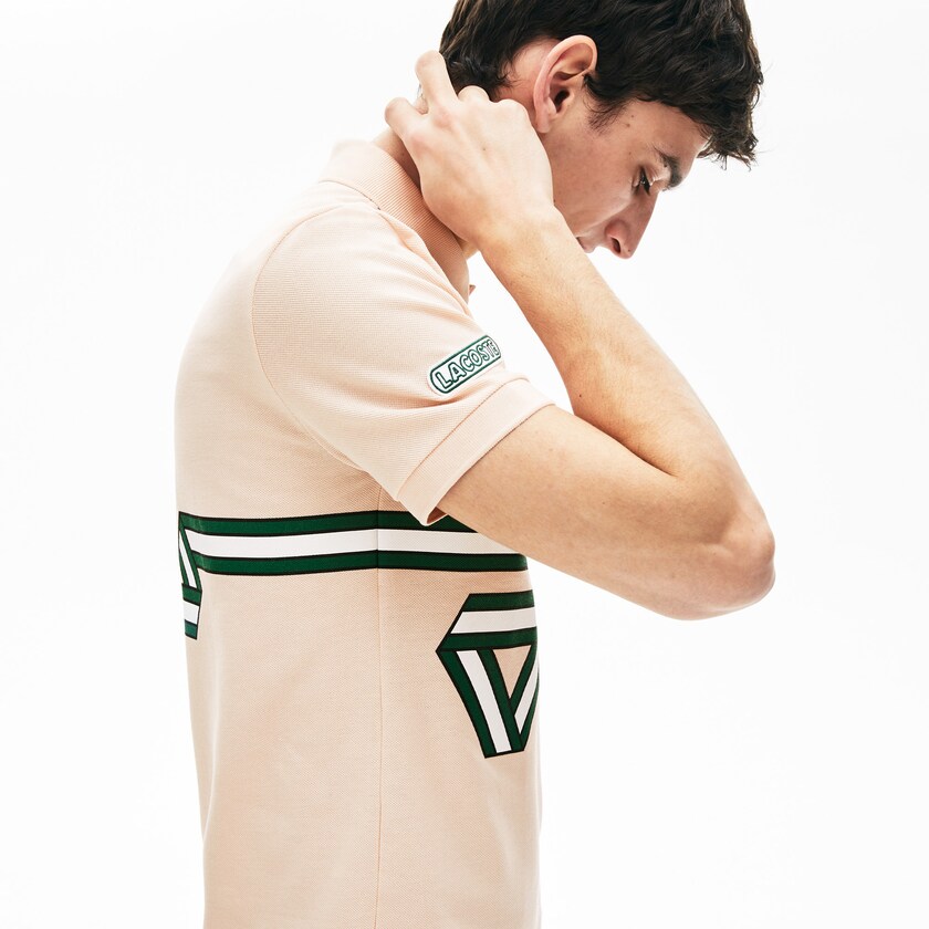 Camisas Luz Rosa Masculino Lacoste Stripe Print Polo ST5-26272P3