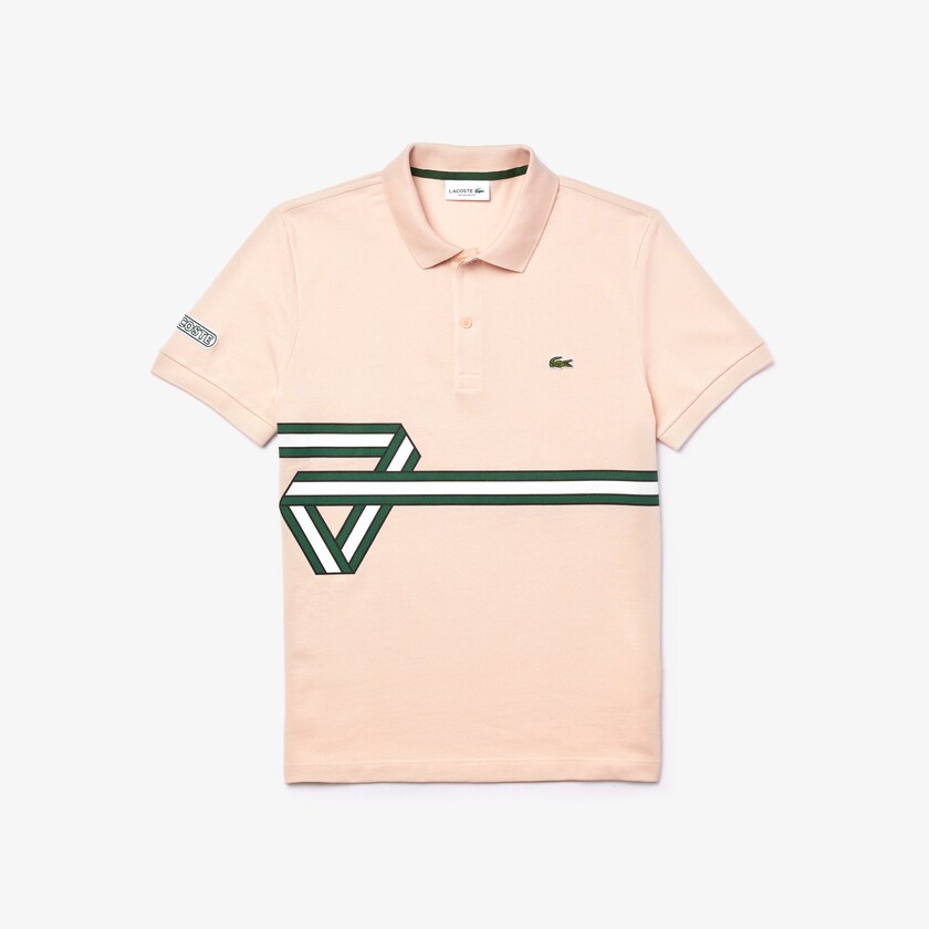 Camisas Luz Rosa Masculino Lacoste Stripe Print Polo ST5-26272P3