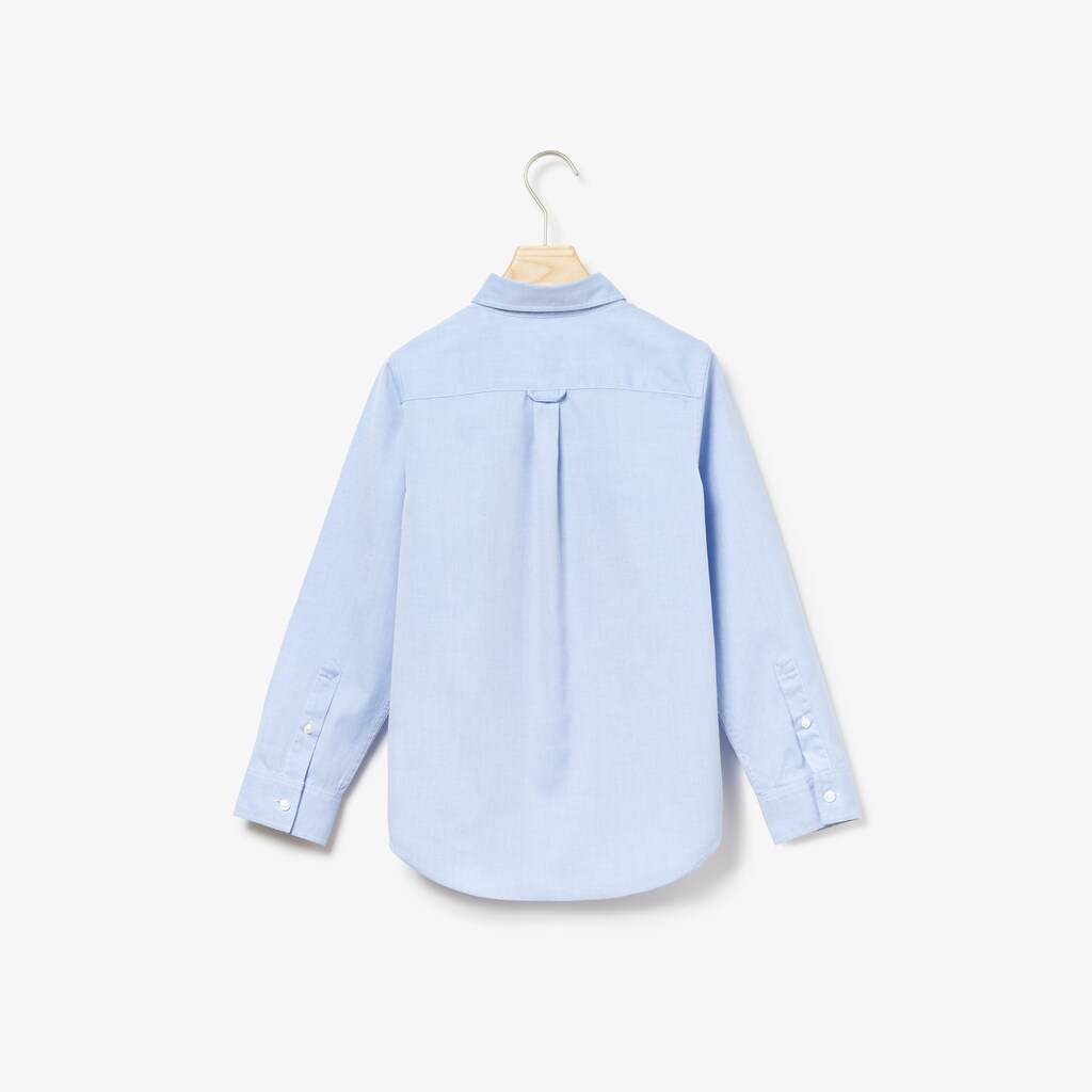 Camisas Luz Azuis Criança Lacoste shirt in Oxford cotton knit IC5-44504N2