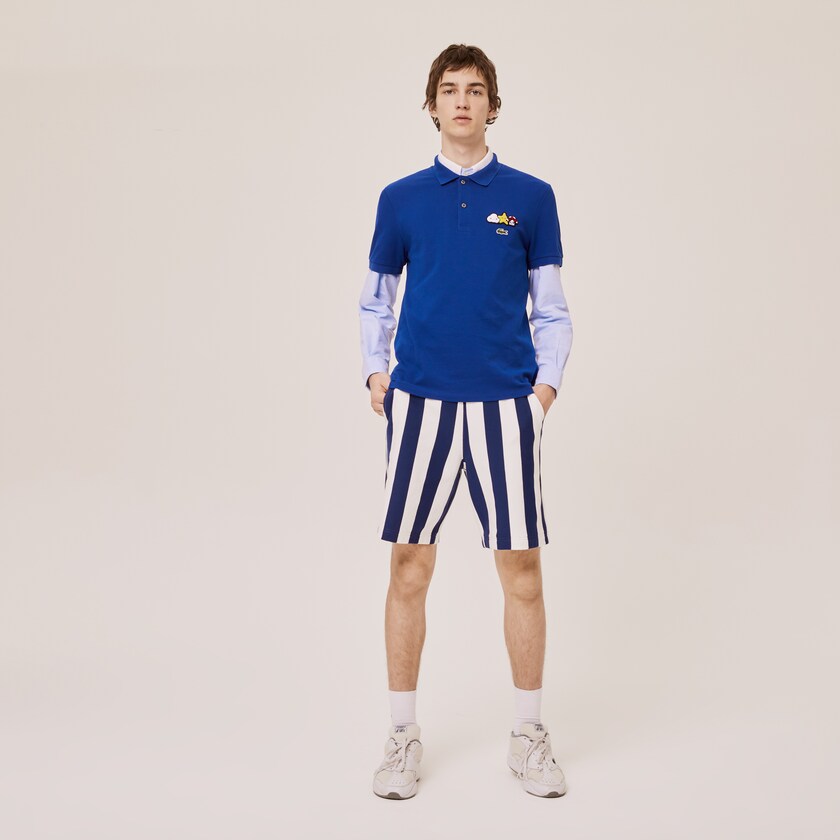 Camisas Azuis Masculino Lacoste x FriendsWithYou Design Classic Fit Polo JT6-38073T9