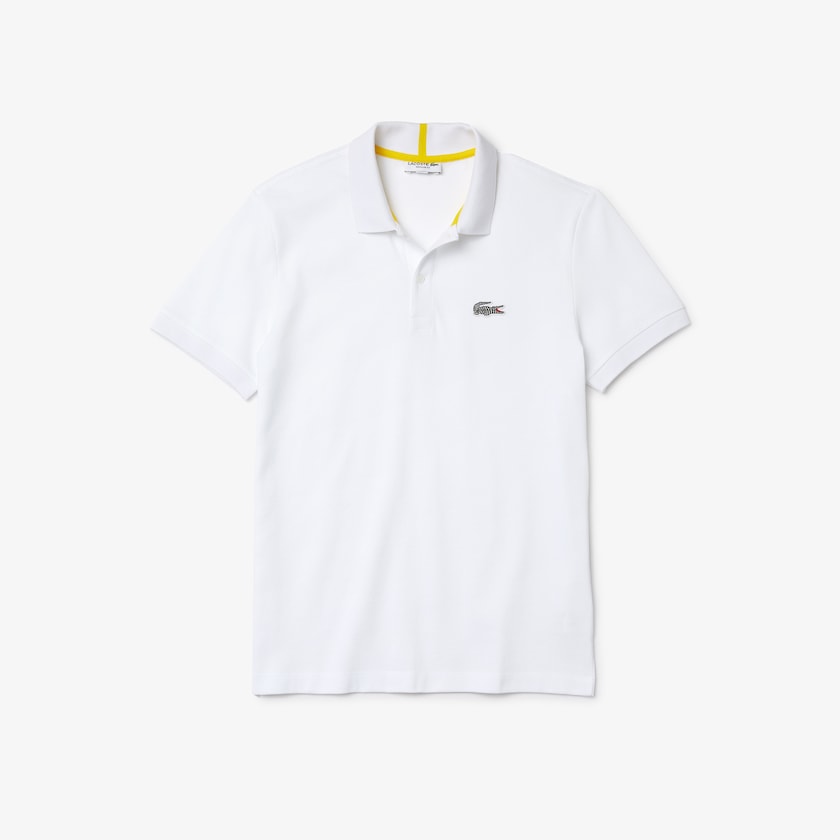 Camisas Branco Masculino Lacoste x National Geographic Regular Fit Organic Cotton Polo XR7-73037P7