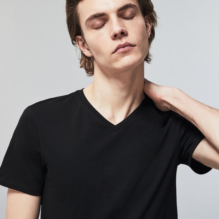 Camiseta Pretas Masculino Lacoste 3 Pack of Plains LG6-20932R3