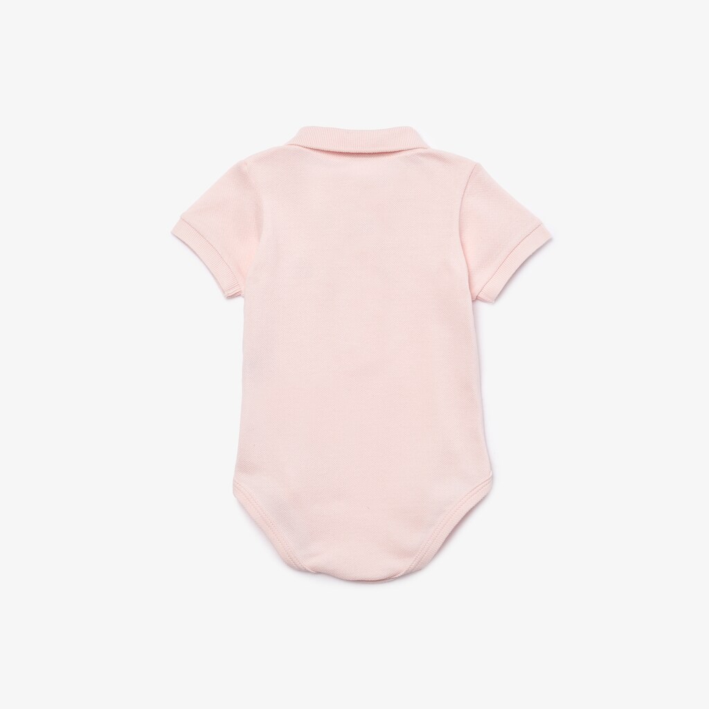 Camiseta Luz Rosa Criança Lacoste Baby Organic Cotton Piqué Bodysuit In Recycled Cardboard Box Set SR0-46204G6