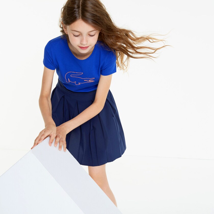 Camiseta Azul Marinho Azuis Criança Lacoste Crew Neck Jersey XY0-28922S3