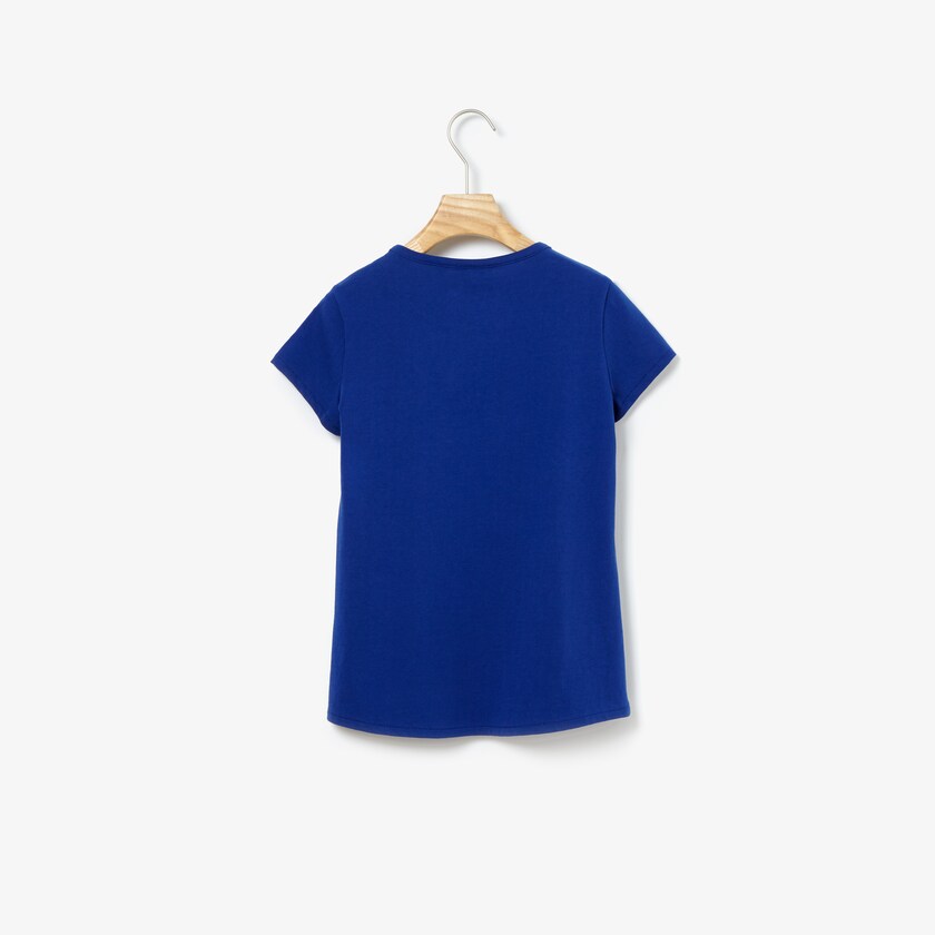 Camiseta Azul Marinho Azuis Criança Lacoste Crew Neck Jersey XY0-28922S3