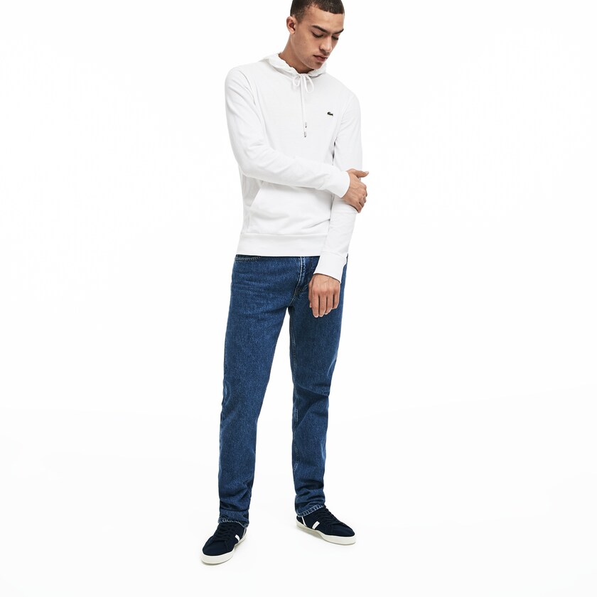Camiseta Branco Masculino Lacoste Hooded Cotton EG4-71767A6