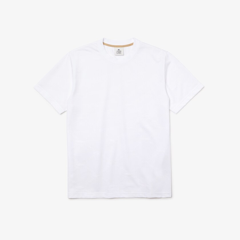 Camiseta Branco Masculino Lacoste LIVE Monogram Printed AS5-98439U3