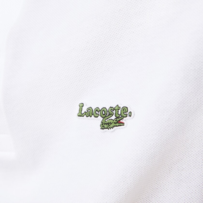 Camiseta Branco Masculino Lacoste Regular Fit Solid Cotton Piqué Polo With Badge LO5-18031X5