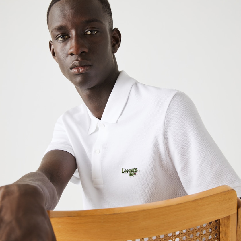 Camiseta Branco Masculino Lacoste Regular Fit Solid Cotton Piqué Polo With Badge LO5-18031X5