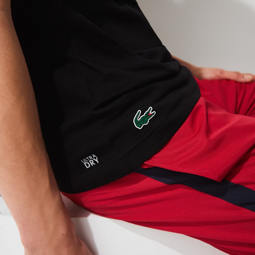 Camiseta Pretas Masculino Lacoste SPORT 3D Print Breathable NK2-63176Q7