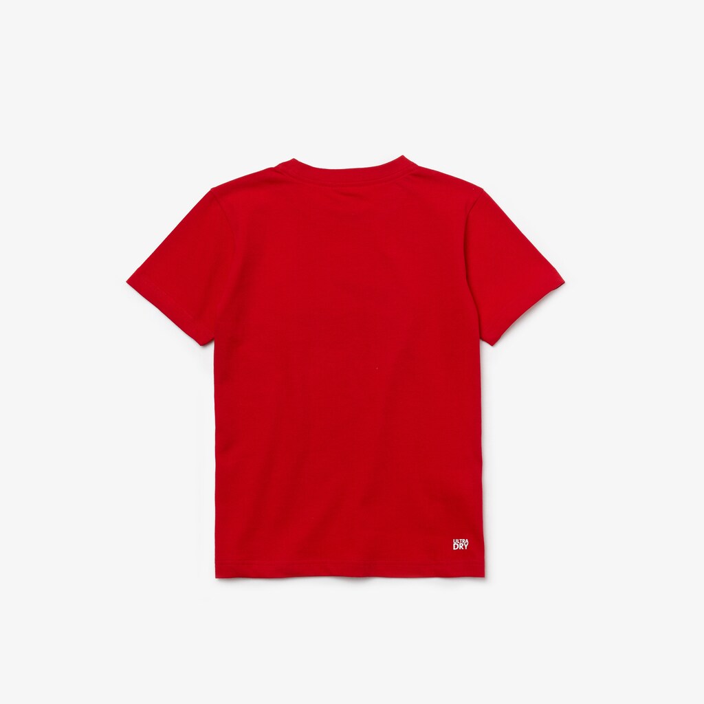 Camiseta Vermelhas Branco Criança Lacoste SPORT Tennis Technical Jersey Oversized Croc FI2-91799W1