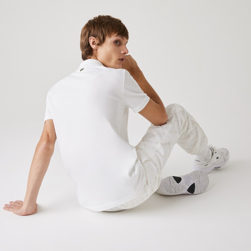 Camiseta Branco Masculino Lacoste Slim Fit Solid Cotton Piqué Polo With Badge BZ1-63956Q4