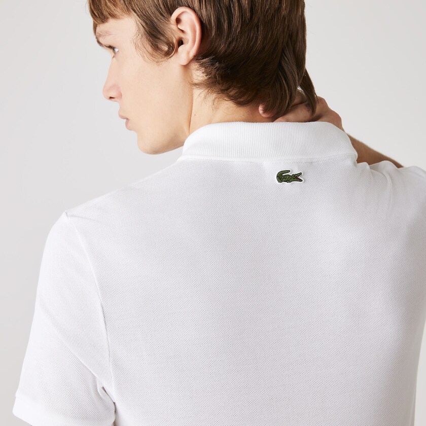 Camiseta Branco Masculino Lacoste Slim Fit Solid Cotton Piqué Polo With Badge BZ1-63956Q4