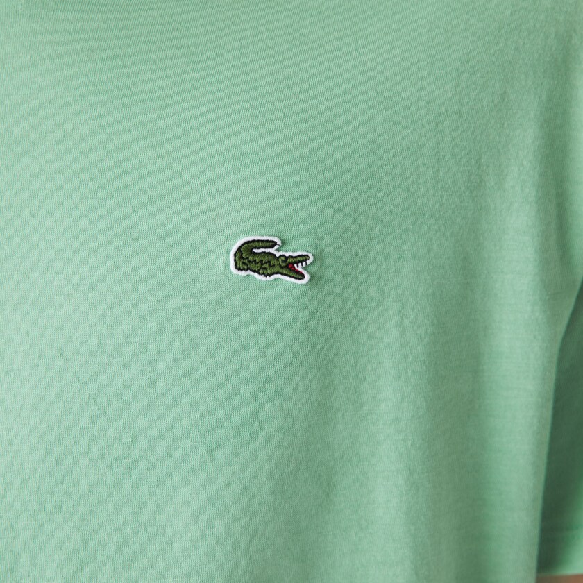 Camiseta Verdes Masculino Lacoste V-neck Pima Cotton Jersey UL2-04560K6