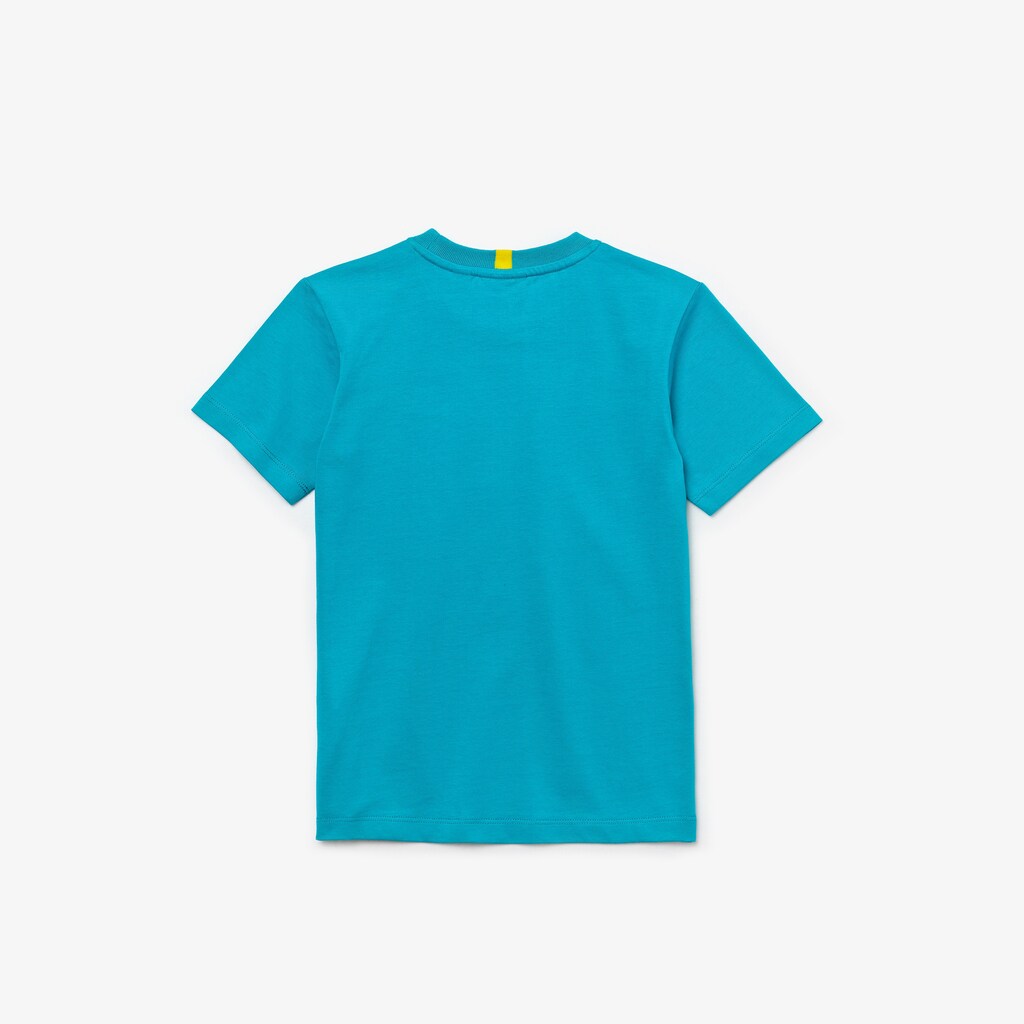 Camiseta Azuis Branco Criança Lacoste x National Geographic Cotton NU3-85218V6
