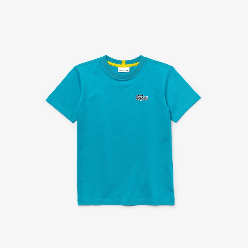 Camiseta Azuis Branco Criança Lacoste x National Geographic Cotton NU3-85218V6