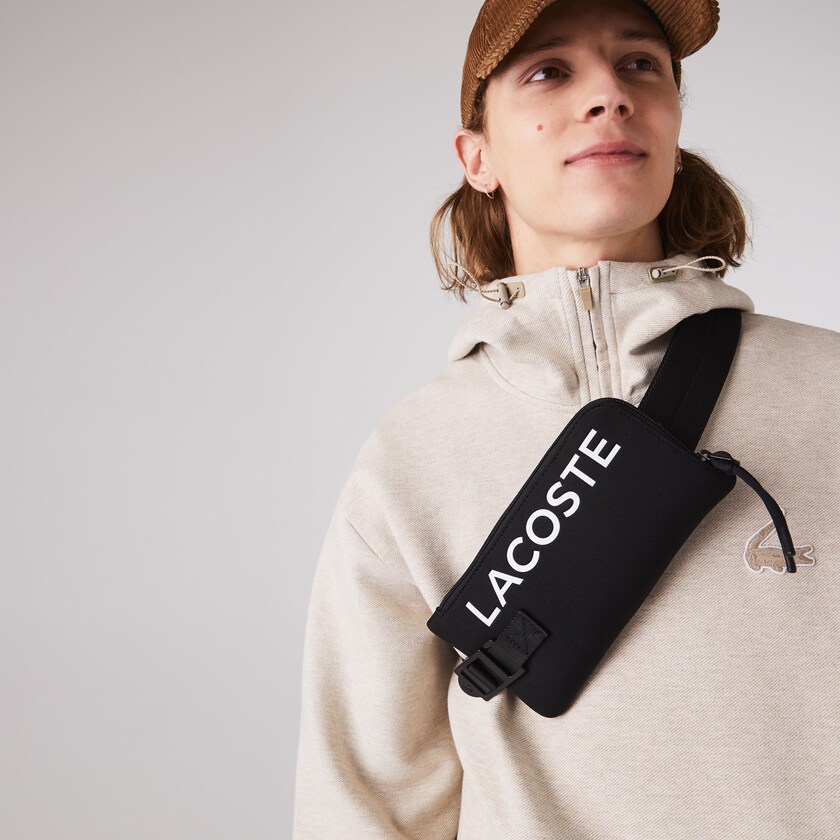 Carteiras Pretas Masculino Lacoste Anti-Radiation Flat Crossbody Smartphone YD6-64456I0