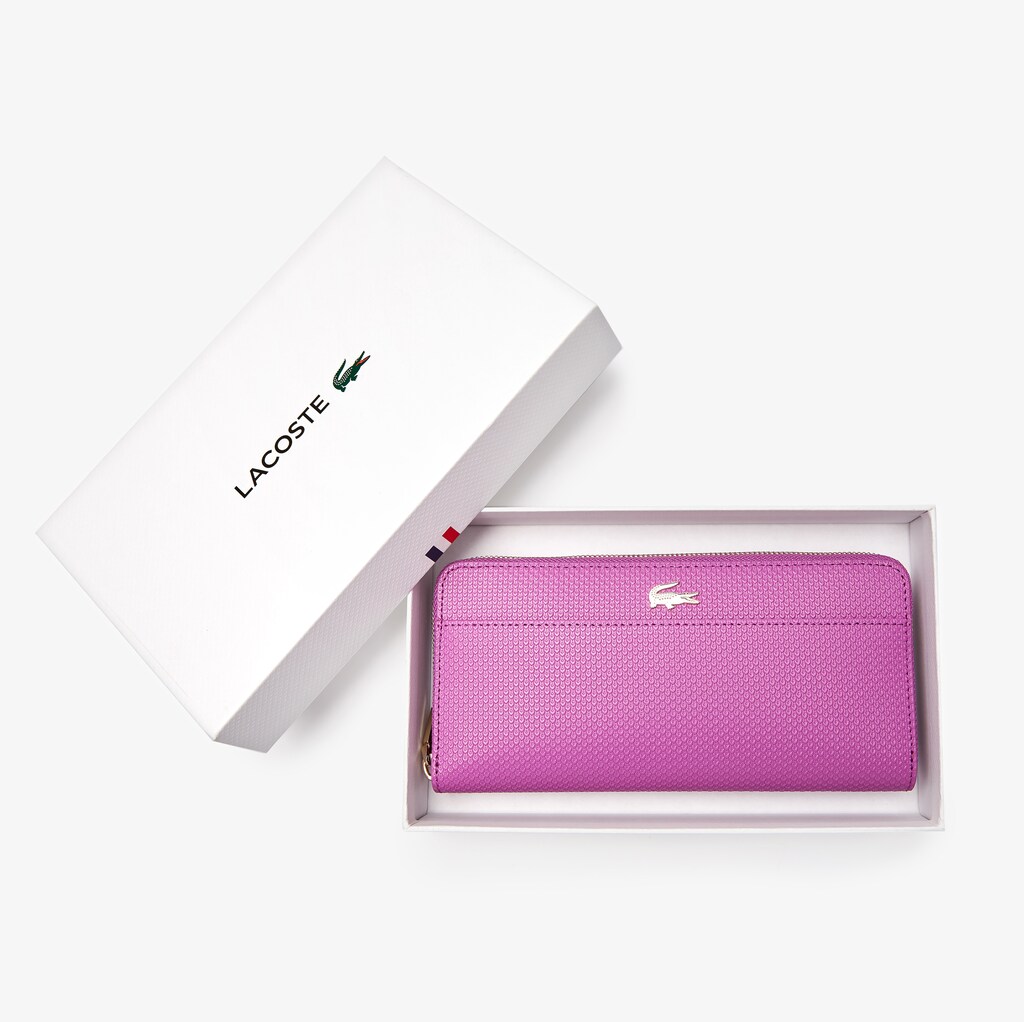 Carteiras Rosa Feminino Lacoste Chantaco Leather 12 Card VR6-11671R7