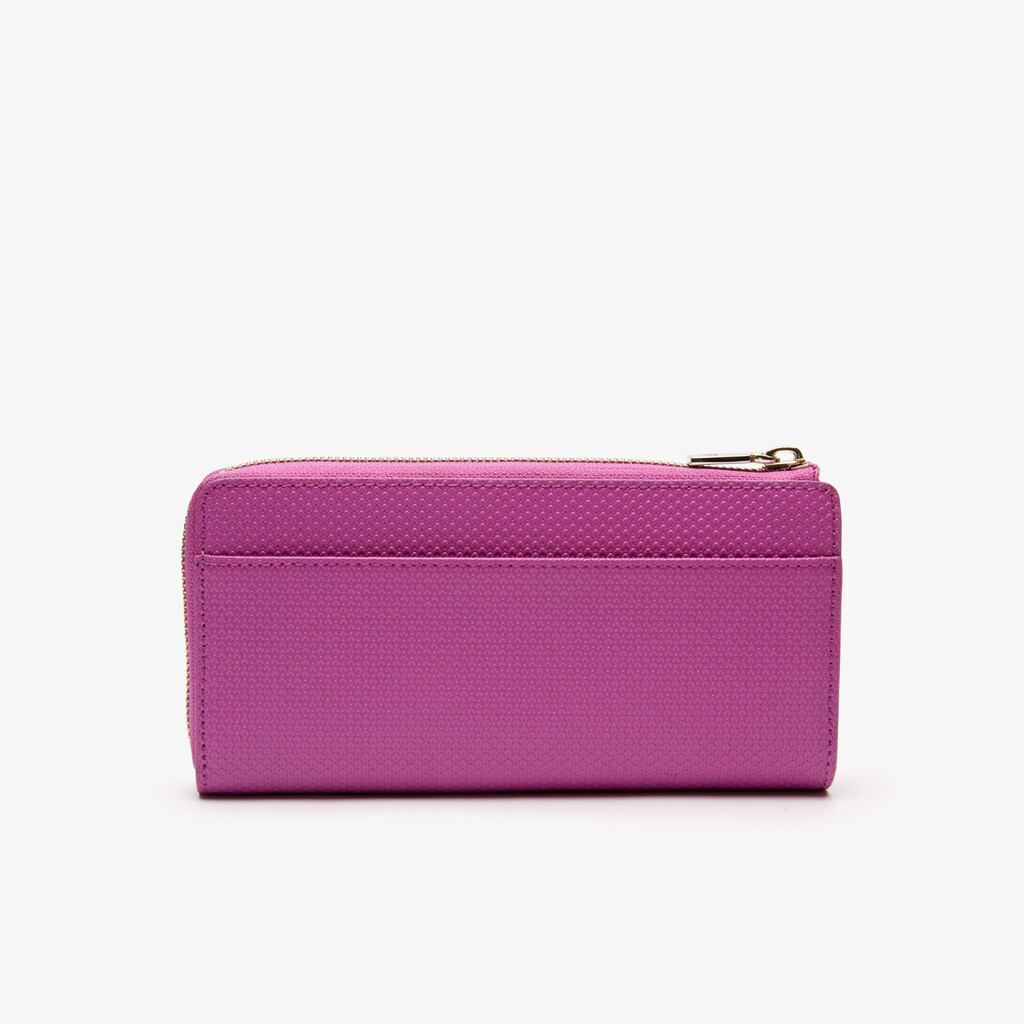 Carteiras Rosa Feminino Lacoste Chantaco Piqué Leather 8-Card Zip RO4-83278C9